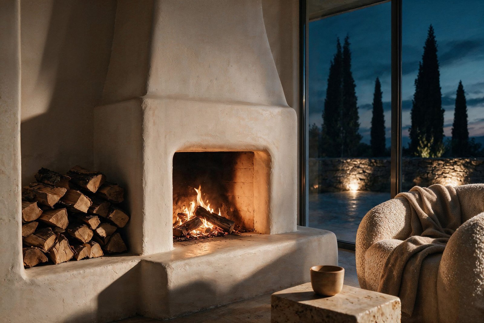 Fireplace lounge