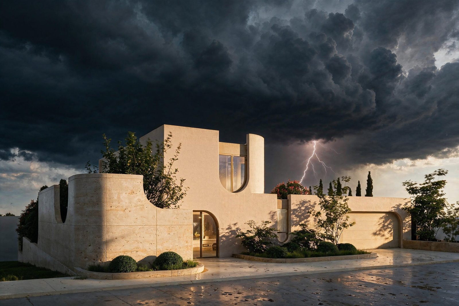 Storm over the villa